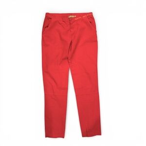 AGATHA RUIZ DE LA PRADA Red corduroy slim pants size 38 ankle zip detail